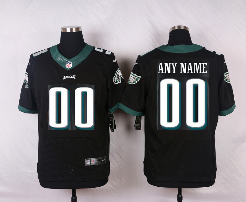 Men Custom Philadelphia Eagles Black Nike Elite NFL Jerseys->los angeles lakers->NBA Jersey